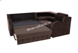 Угловой диван Роял Люкс темно-коричневый