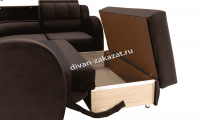 Угловой диван Роял Люкс темно-коричневый