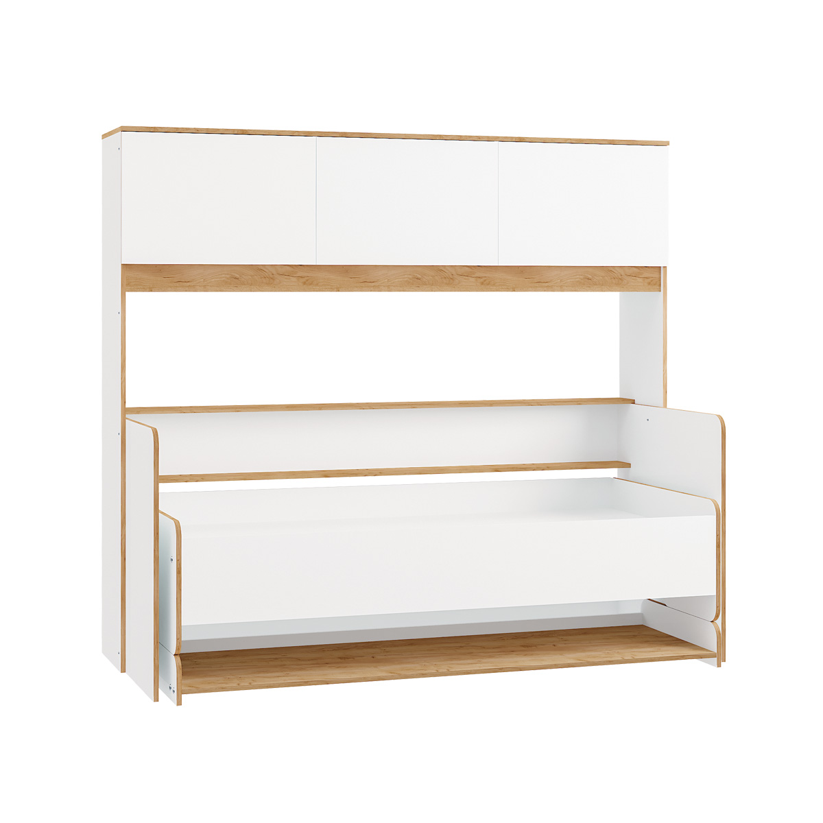 Кровать - трансформер 11.60 Вуди Дуб золотой / Белый