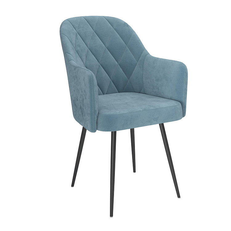 Стул Киото Т Дасти блю (опора металл чёрный)