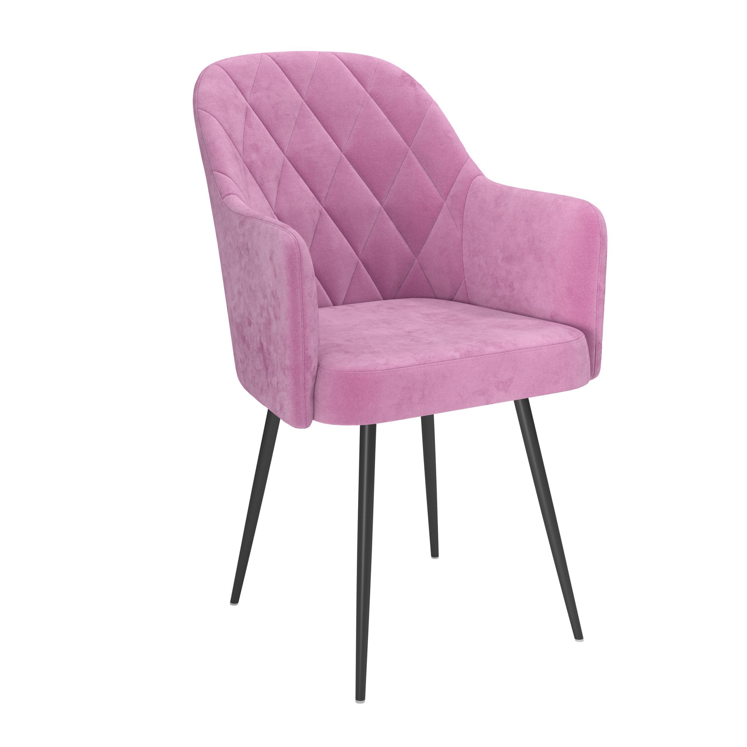 Стул Киото Т Розовый (опора металл чёрный)
