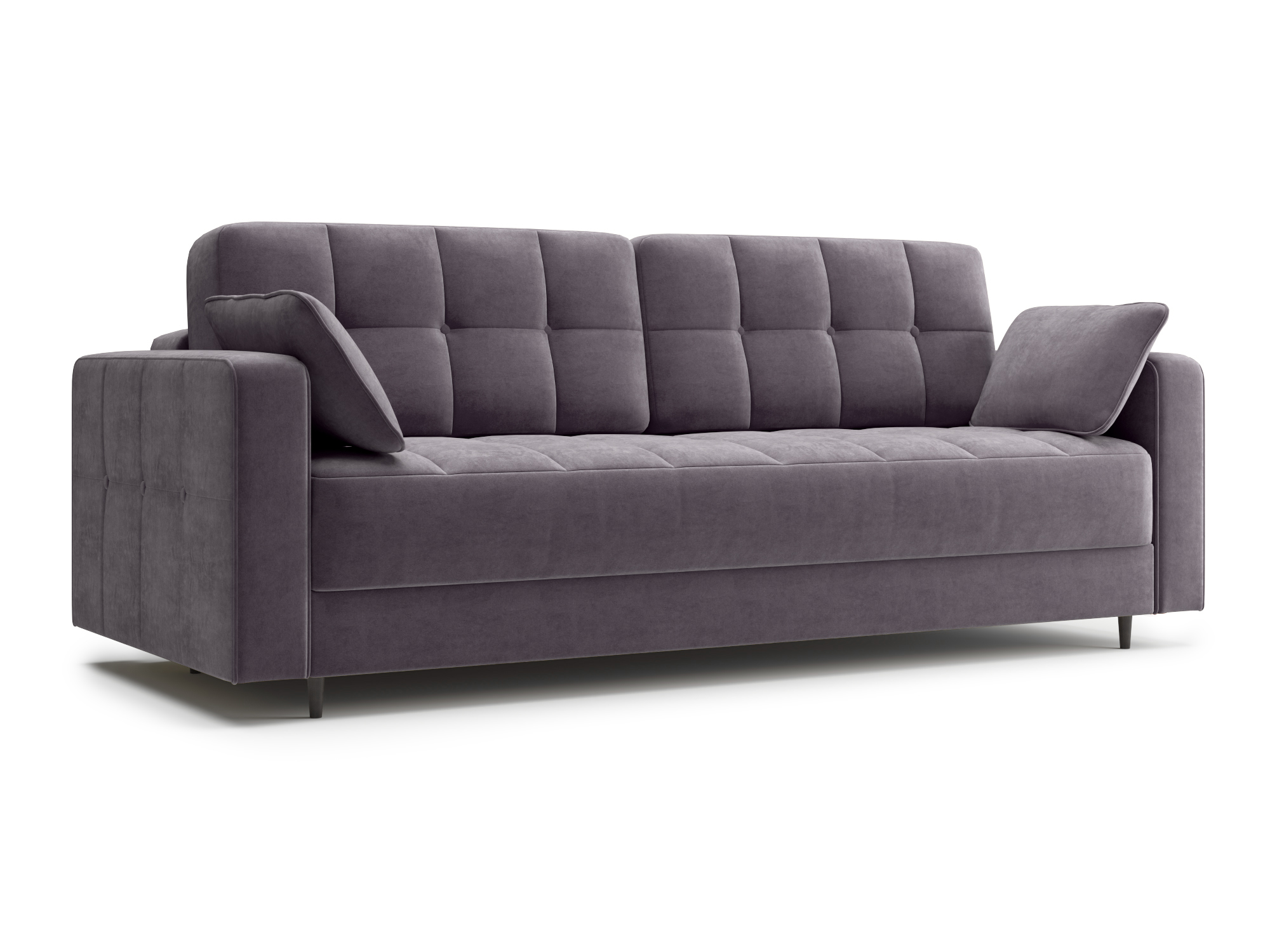 Диван-евротахта прямой Снеп Velutto-19 серый микровелюр