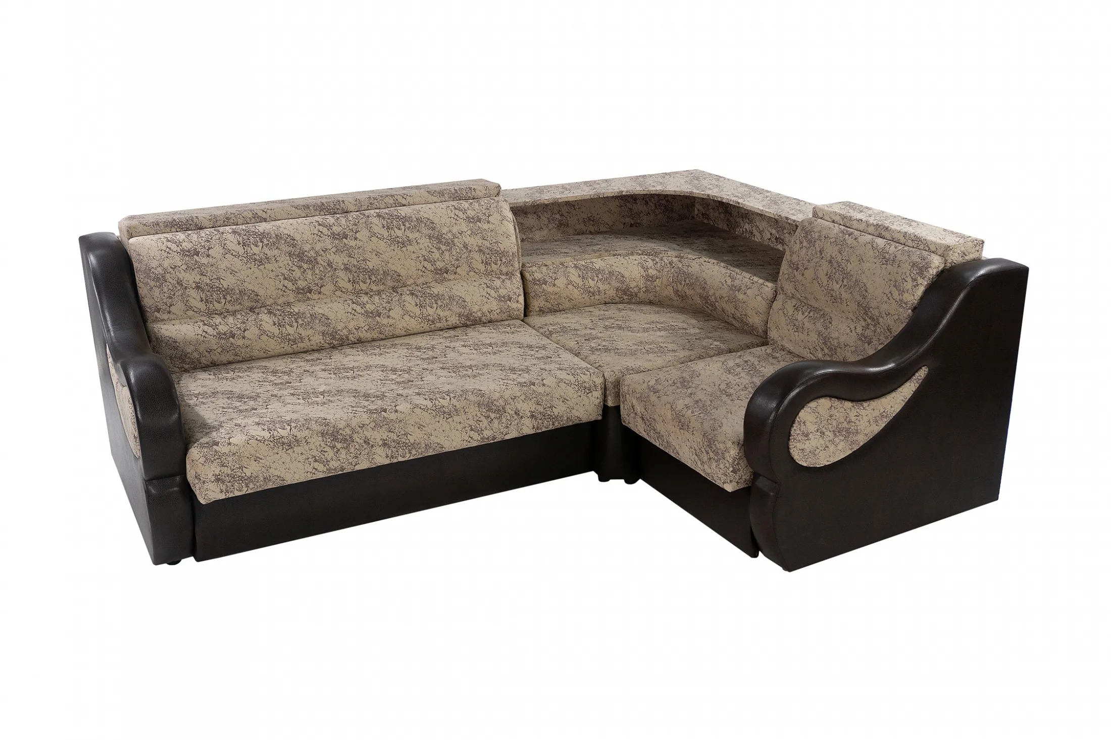 Угловой диван Рим бежево-коричневый