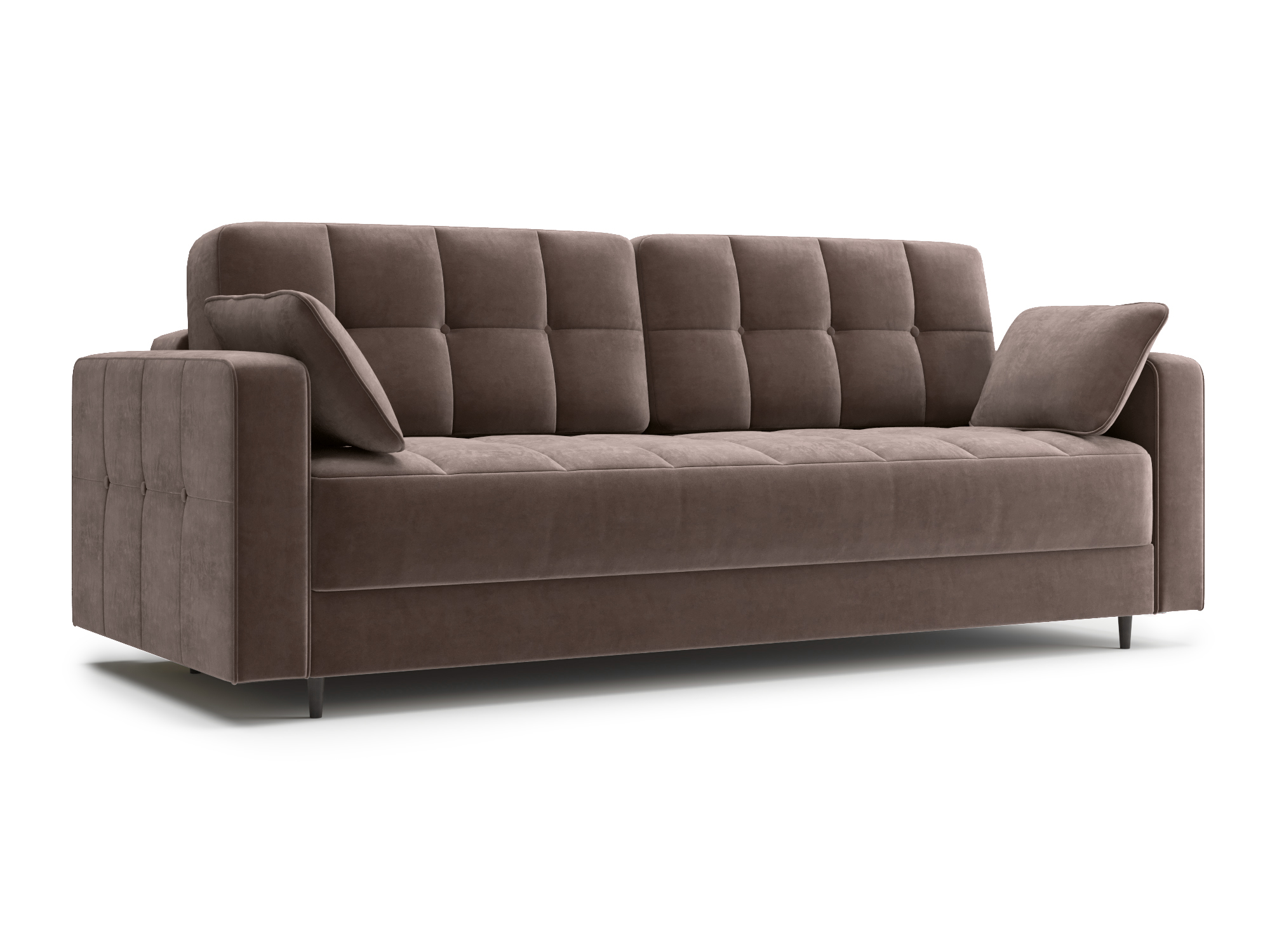 Диван-евротахта прямой Снеп Velutto-23 коричневый микровелюр