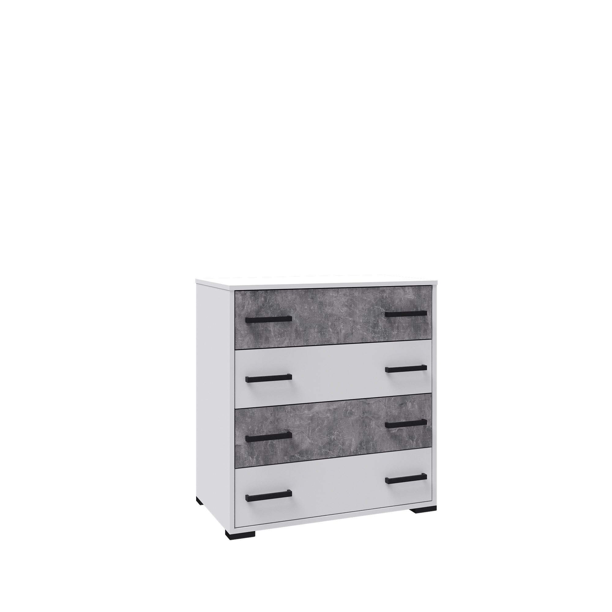 Комод Лючия ателье светлое / белый "древесные поры"