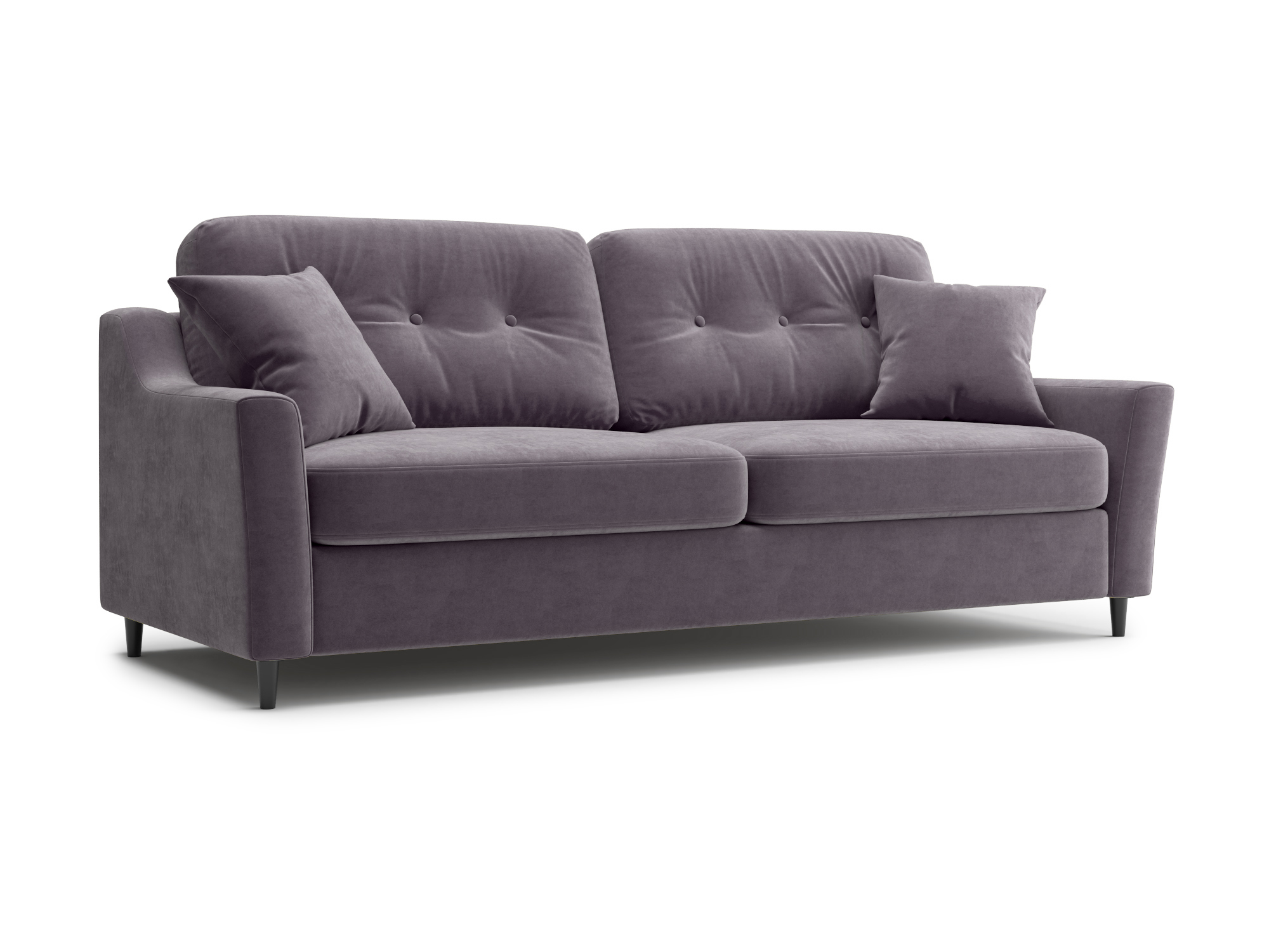 Диван-евротахта прямой Уно Velutto-19 серый микровелюр