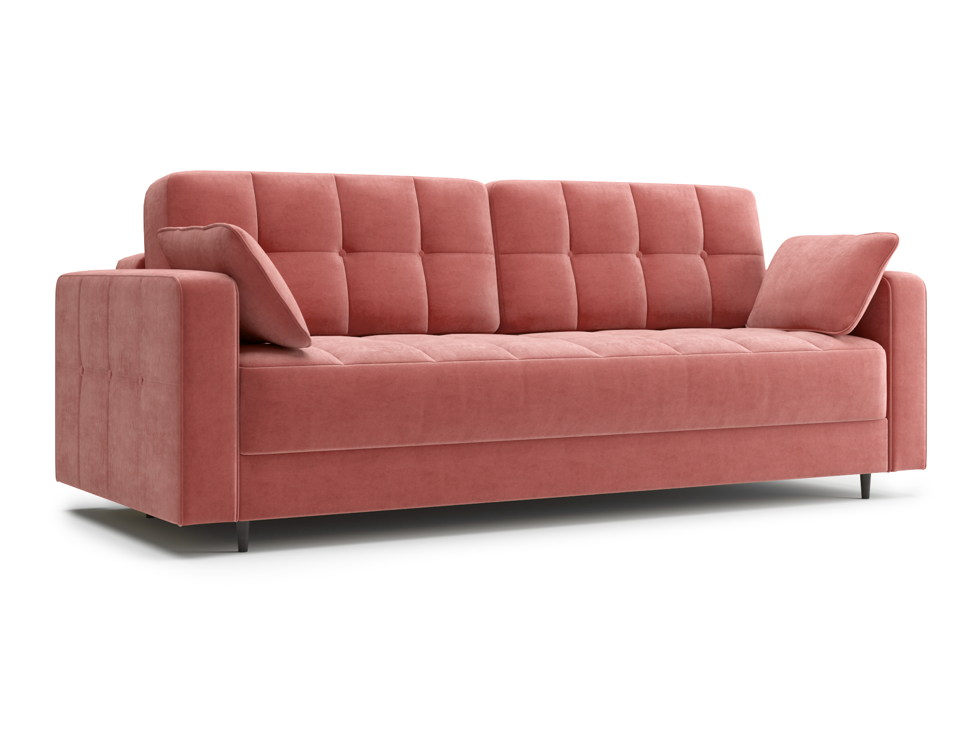 Диван-евротахта прямой Снеп Velutto-55 коралловый микровелюр