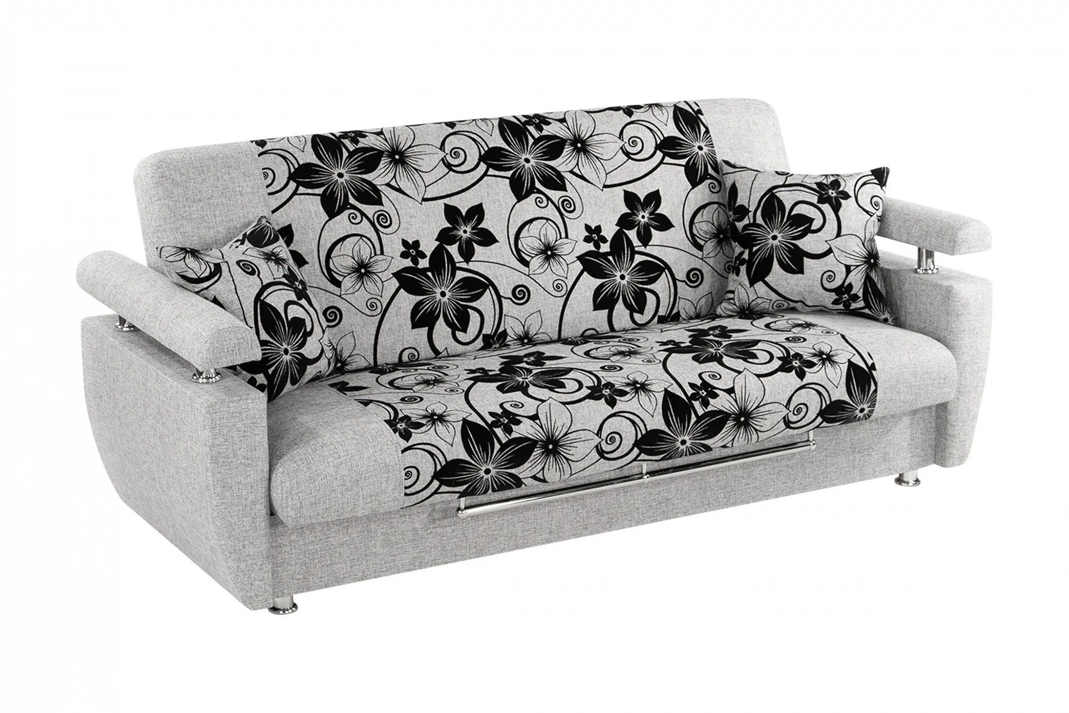 Диван-книжка Крит серый лилии