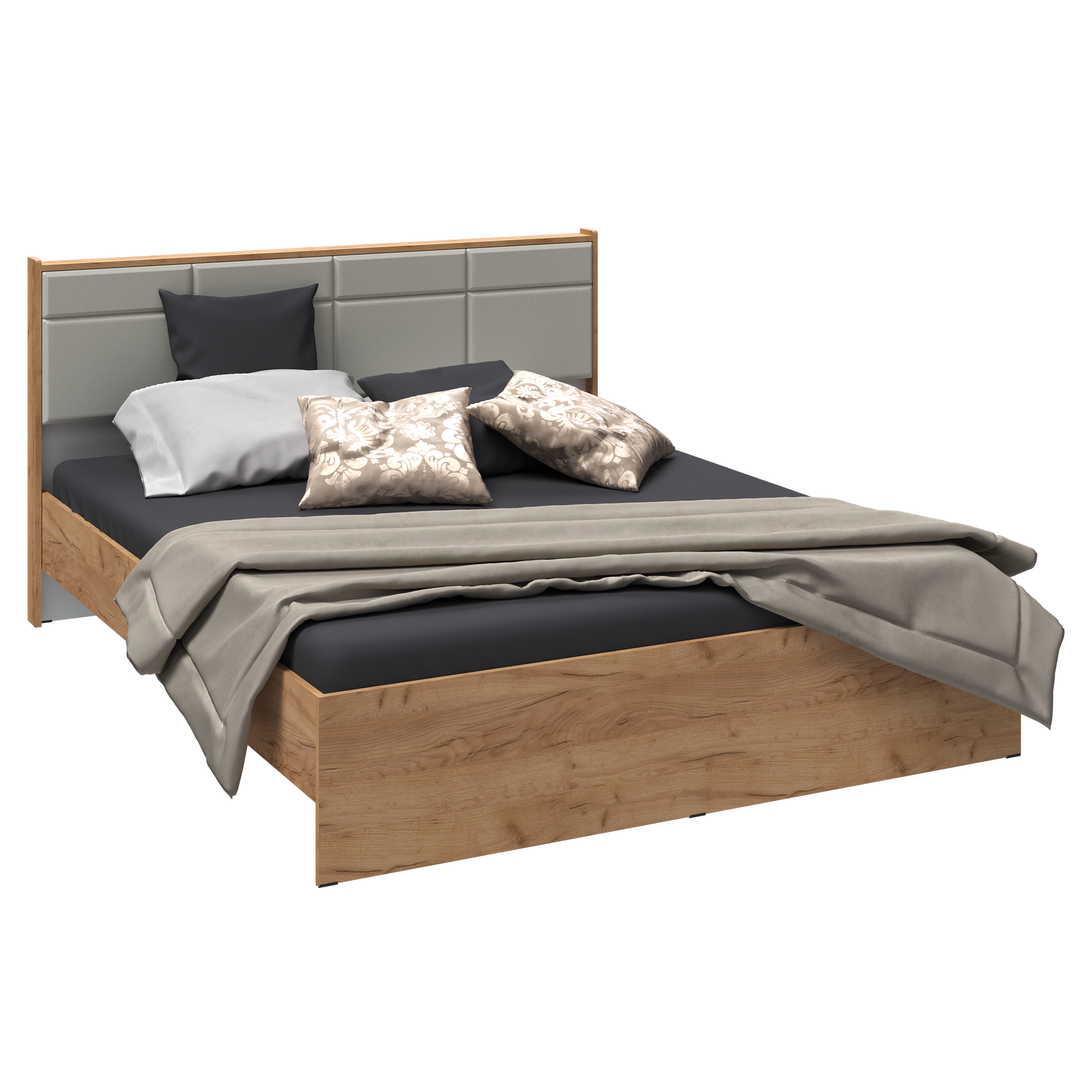 Кровать Соната дуб крафт золотой