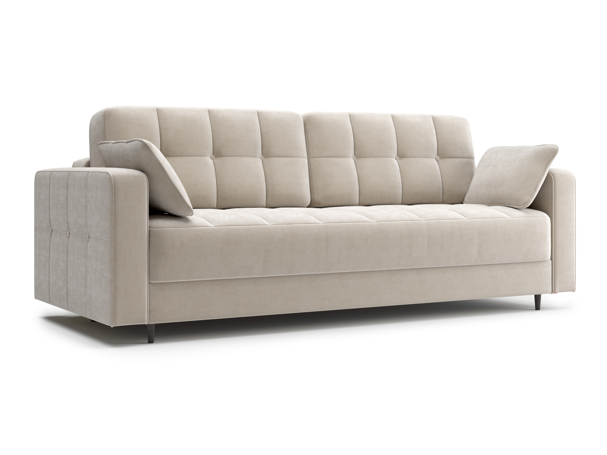 Диван-евротахта прямой Снеп Velutto-17 бежевый микровелюр