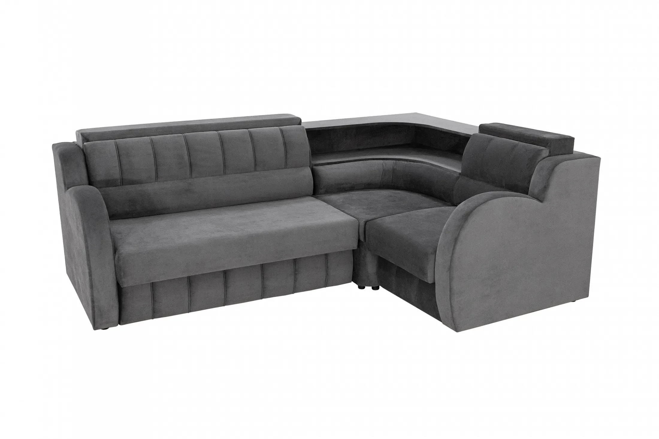 Угловой диван Роял Люкс серый