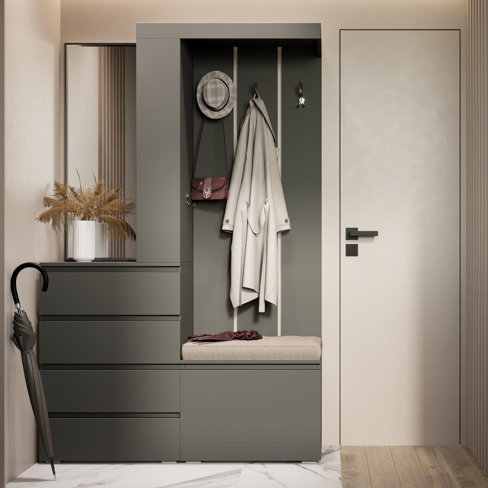 Прихожая Крона Мадера графит