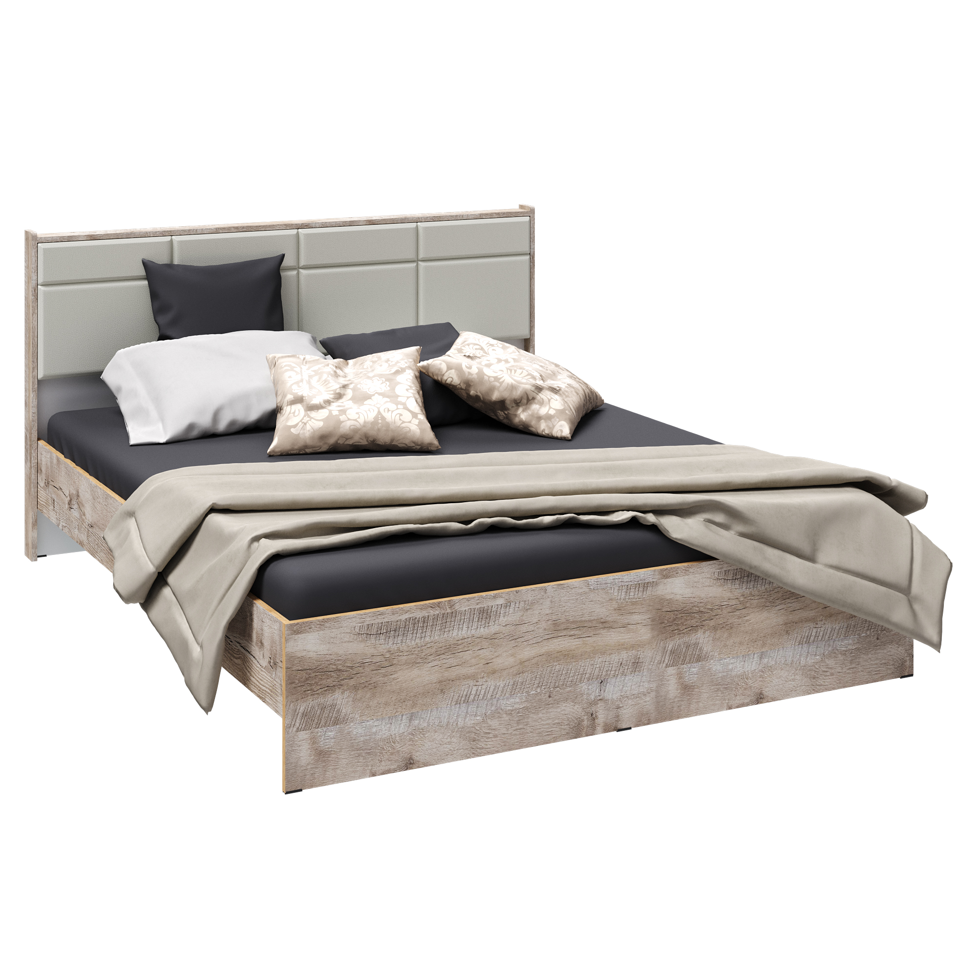 Кровать Соната дуб юкон настил ЛДСП