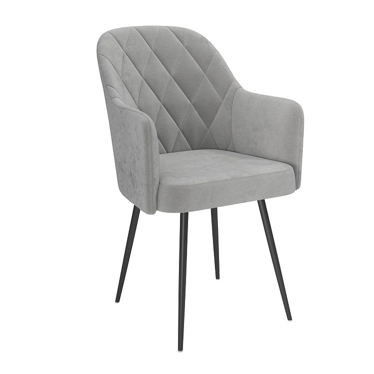 Стул Киото Т Грей (опора металл чёрный)