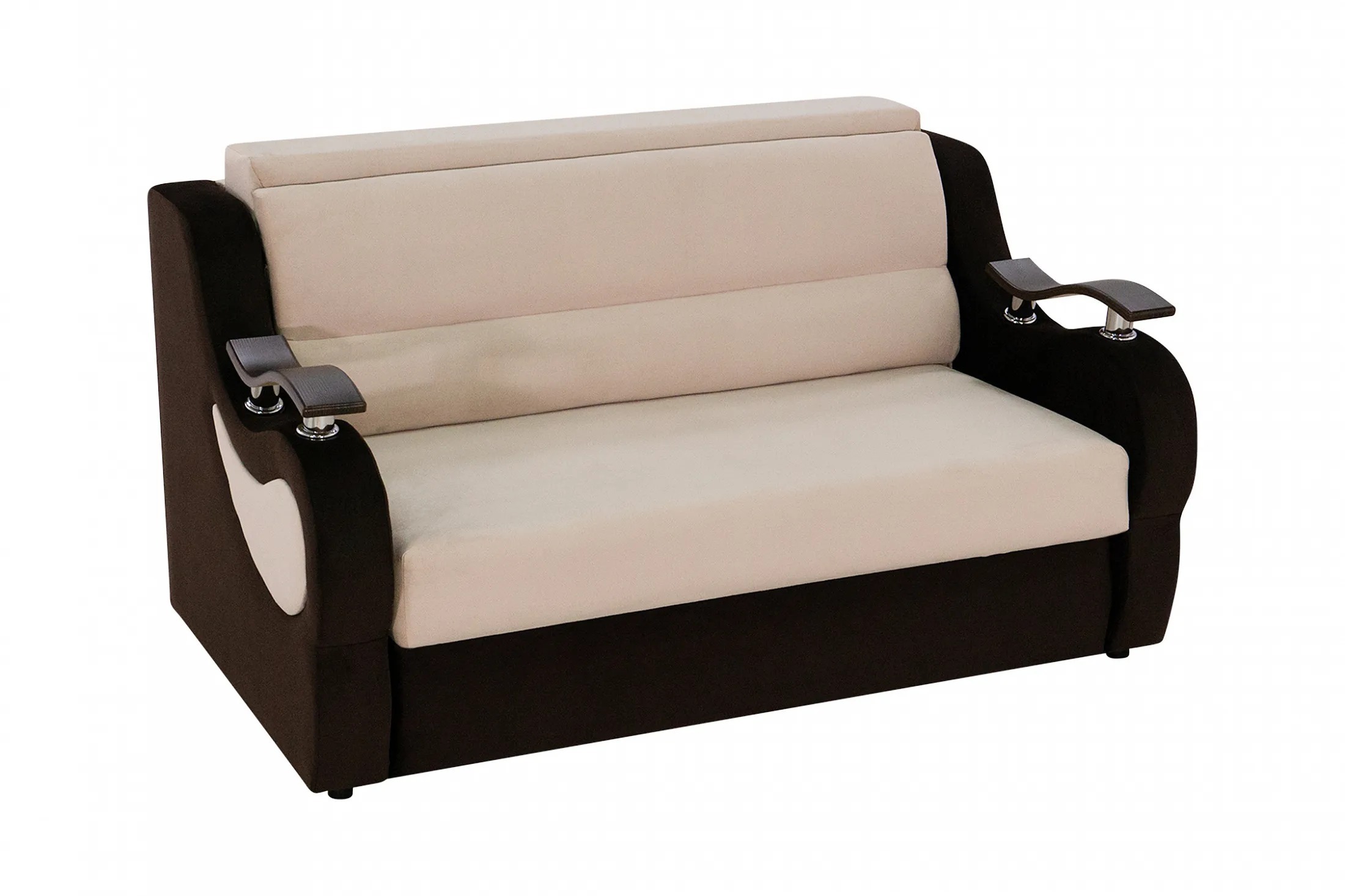 Диван выкатной Рим бежево-коричневый