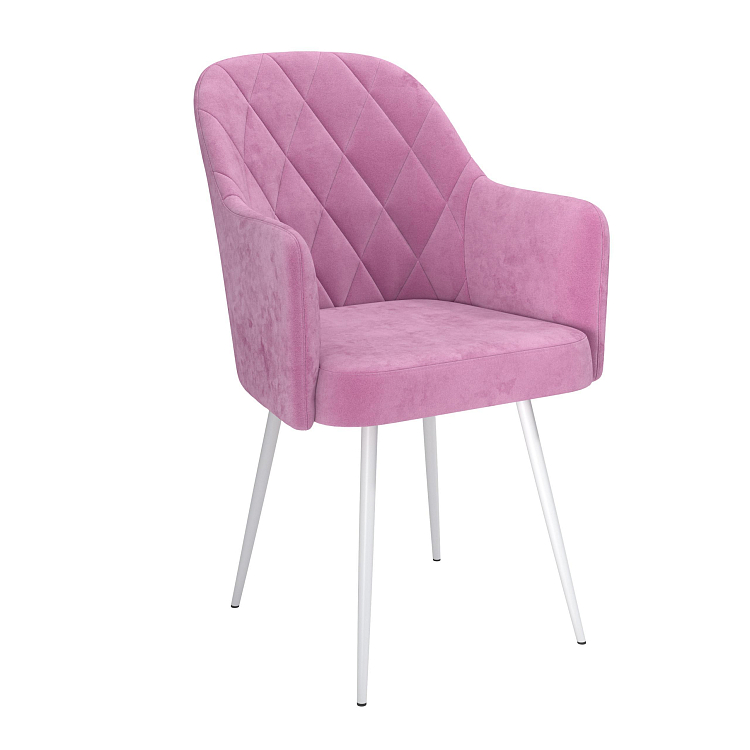 Стул Киото Т Розовый (опора металл белый)
